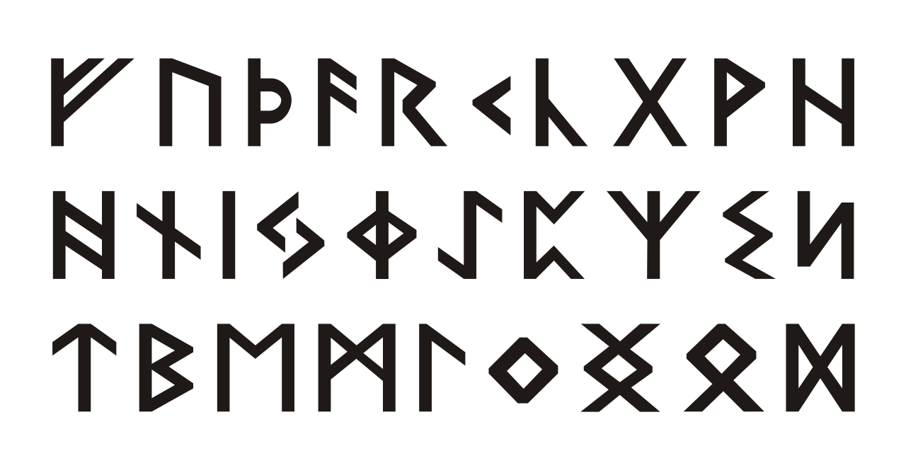 Alphabet runique — le Futhark, frise décorative